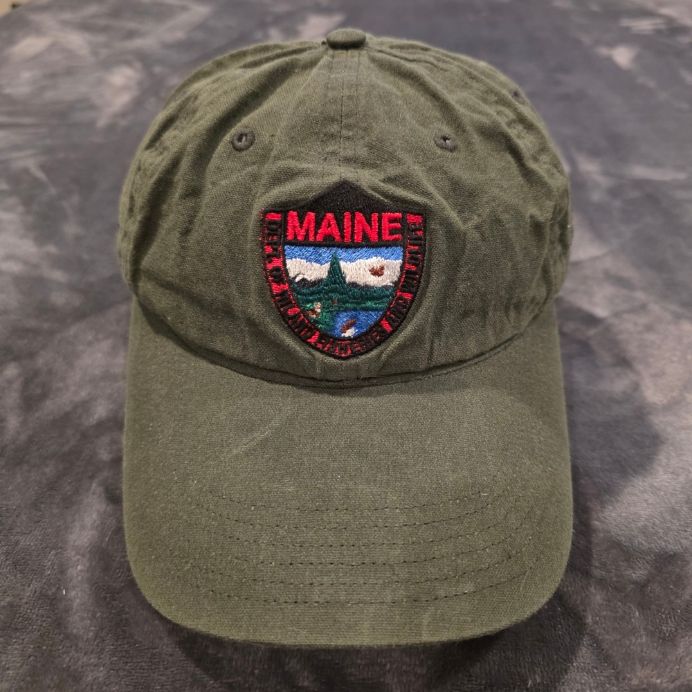 LL Bean Maine Dept of Inland Fisheries Wildlife Hat Trout Cap Forest Green